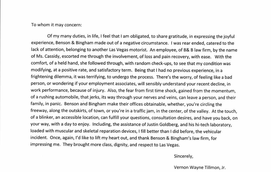 5-Star Rated Testimonial By Vernon Wayne Tillmon, Jr.