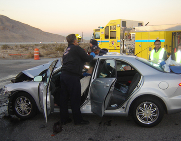 Car Being Inspected By The Insurance Company