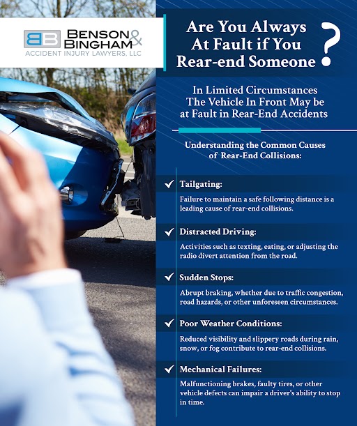 Infographic about the common causes of rear-end car accidents in Nevada