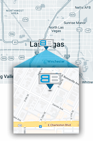 Mapa de Nuestra Oficina Legal De Lesiones Personales En Las Vegas