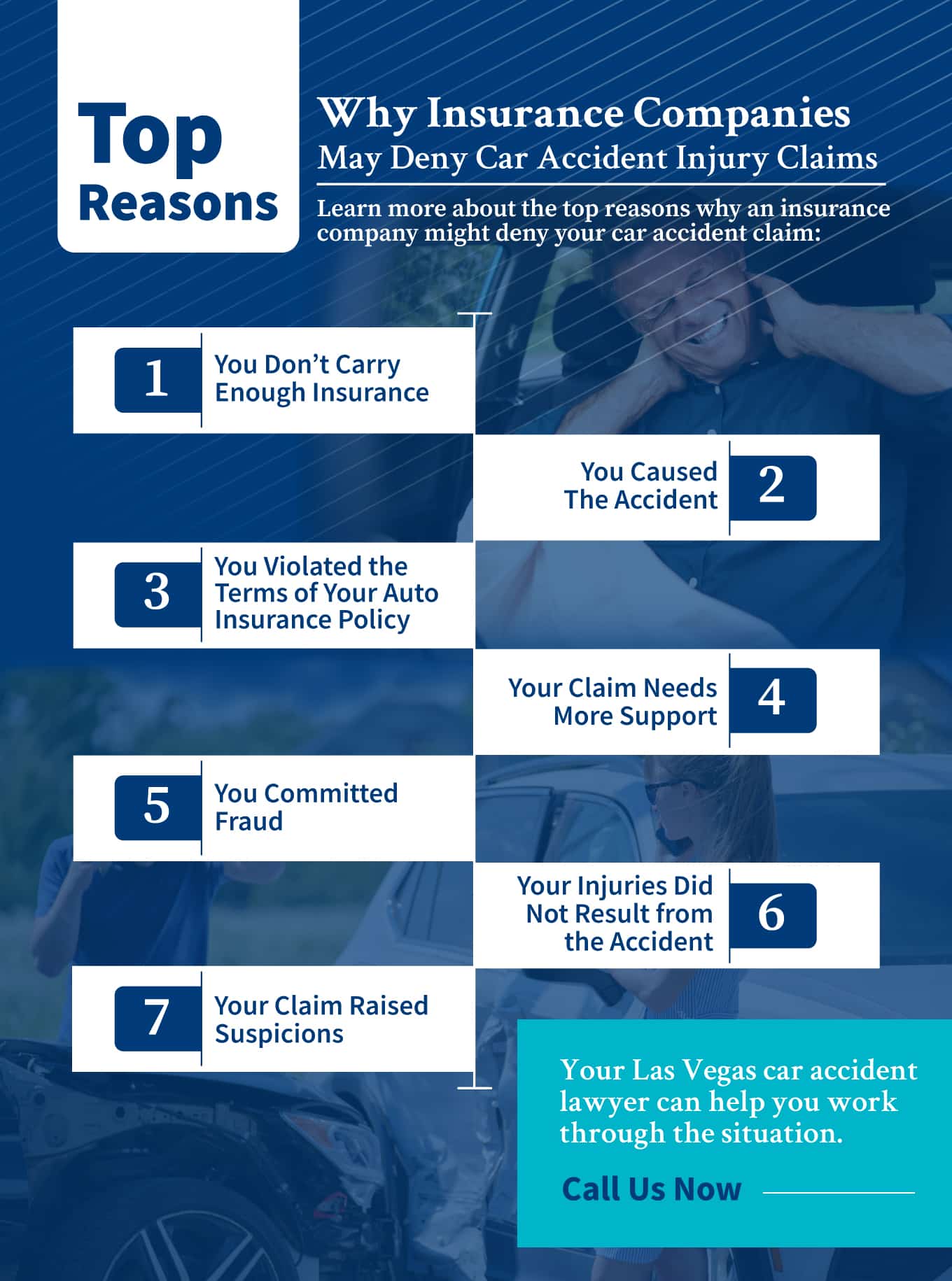 Infographics: Reasons why insurance companies may deny car accident injury claims