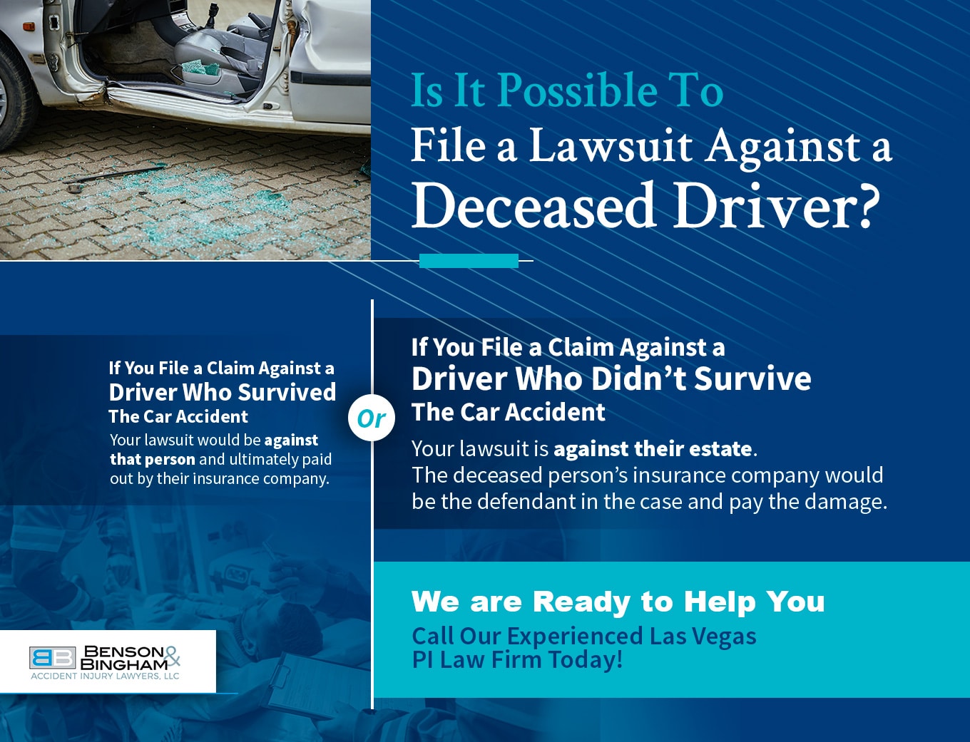 Infographic That Shows If It Is Possible To File a Lawsuit Against a Deceased Driver In Las Vegas, NV