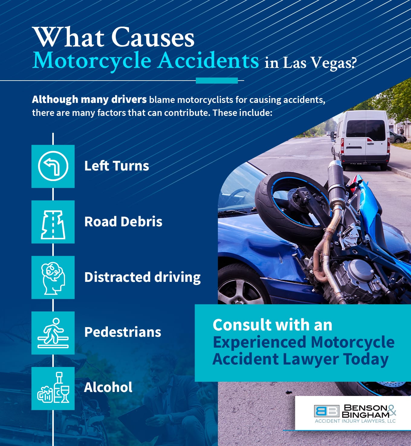 Infographic That Shows Who Is At Fault In Most Las Vegas Motorcycle Accidents