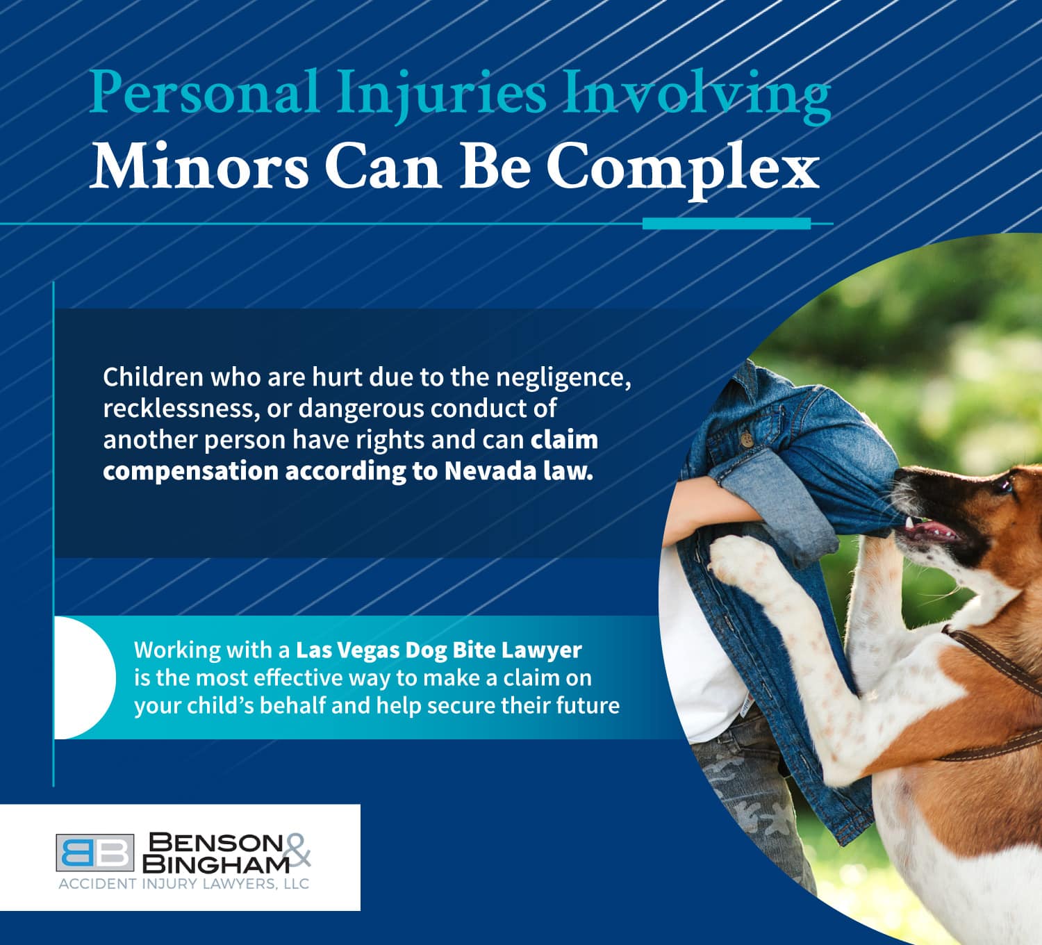 Infographic that shows how personal injuries involving minors can be complex