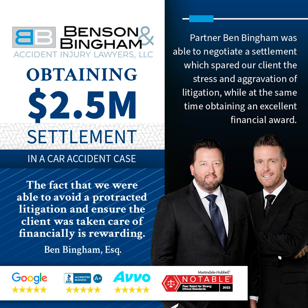 Benson & Bingham Accident Injury Lawyers, LLC, Thursday, March 2, 2023, Press release picture