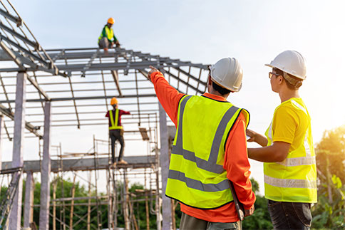 Trabajadores En Area De Construcción