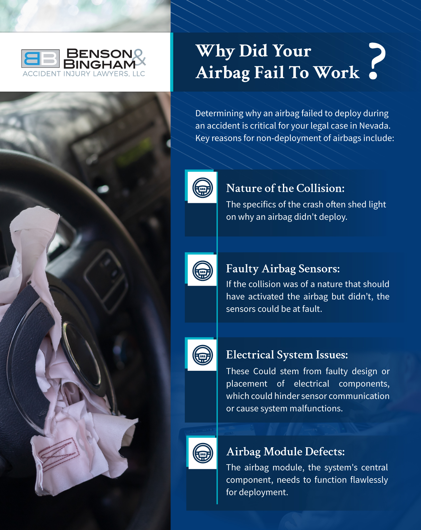 Infographic highlighting why your airbag could fail to work