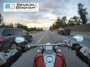 Motorcycle on the road, highlighting the potential risks of a motorcycle accident in Las Vegas