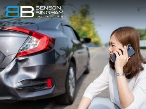 car accident in Nevada with driver calling for help