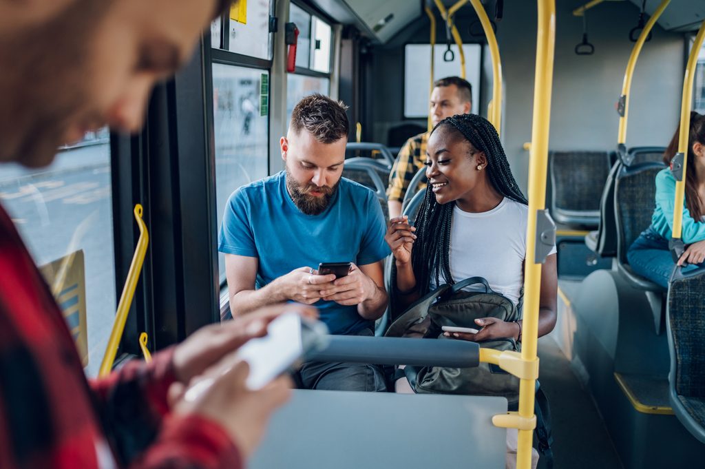 passengers on public bus